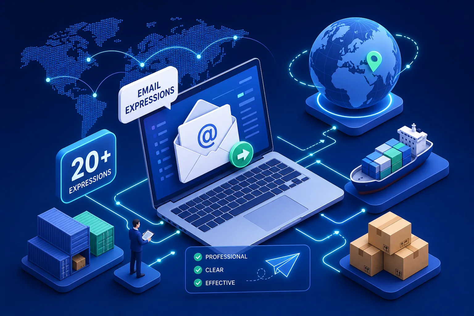 20 expressões em inglês para e-mails de comércio exterior