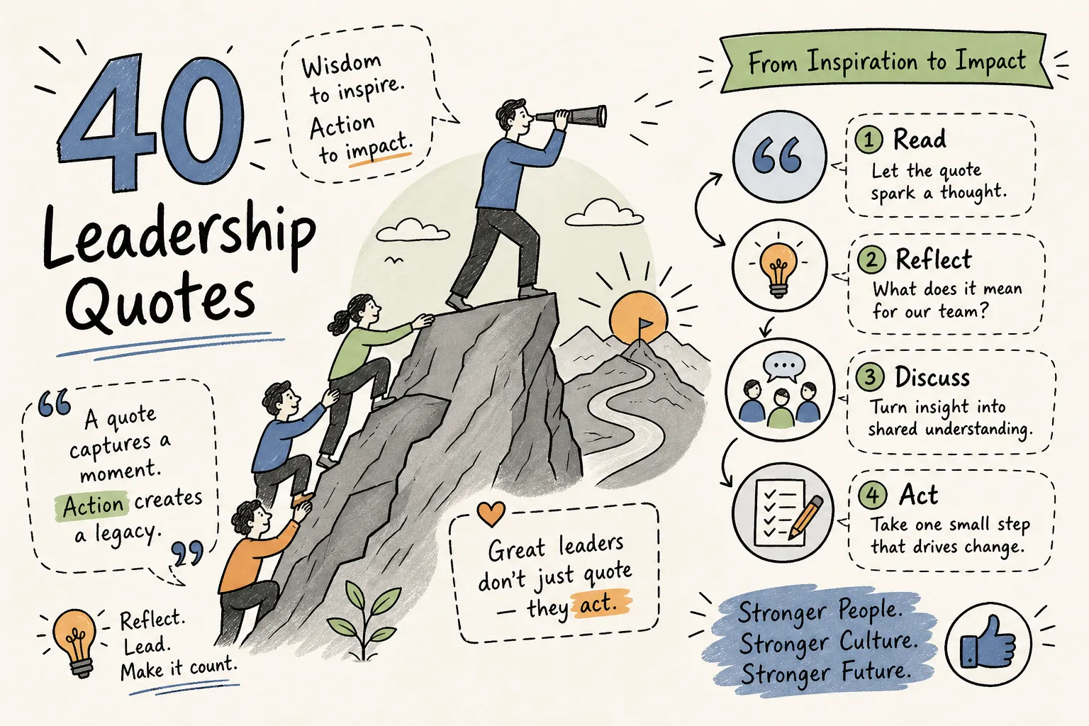 40 Leadership Quotes and How to Turn Each Into Action in Your Organisation