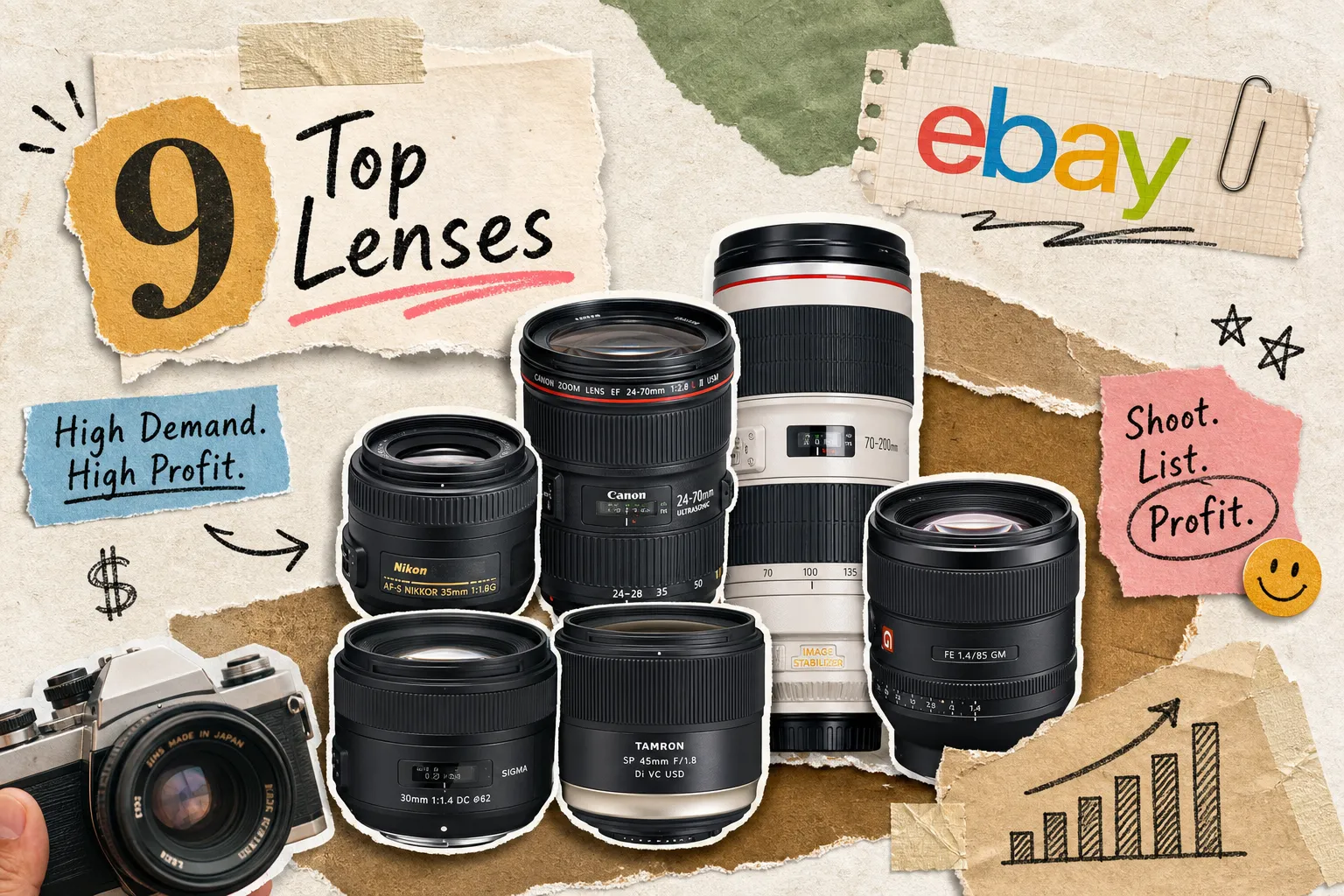9 Camera Lenses That Sell Best on eBay for Profit