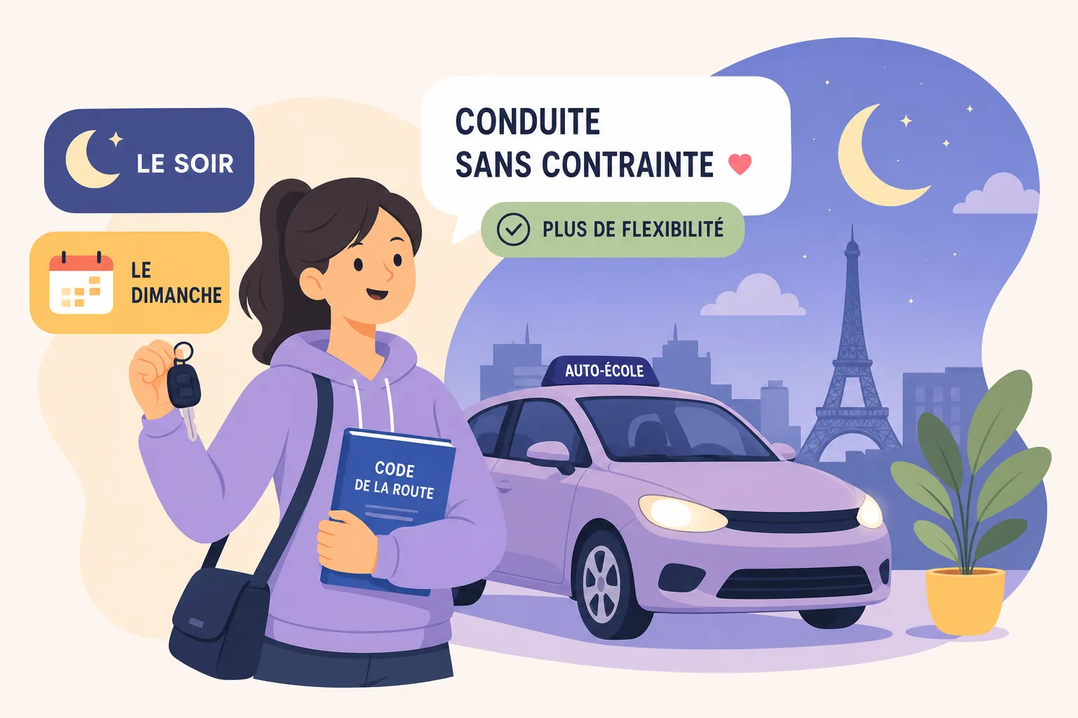 Auto-écoles ouvertes le soir et le dimanche à Paris
