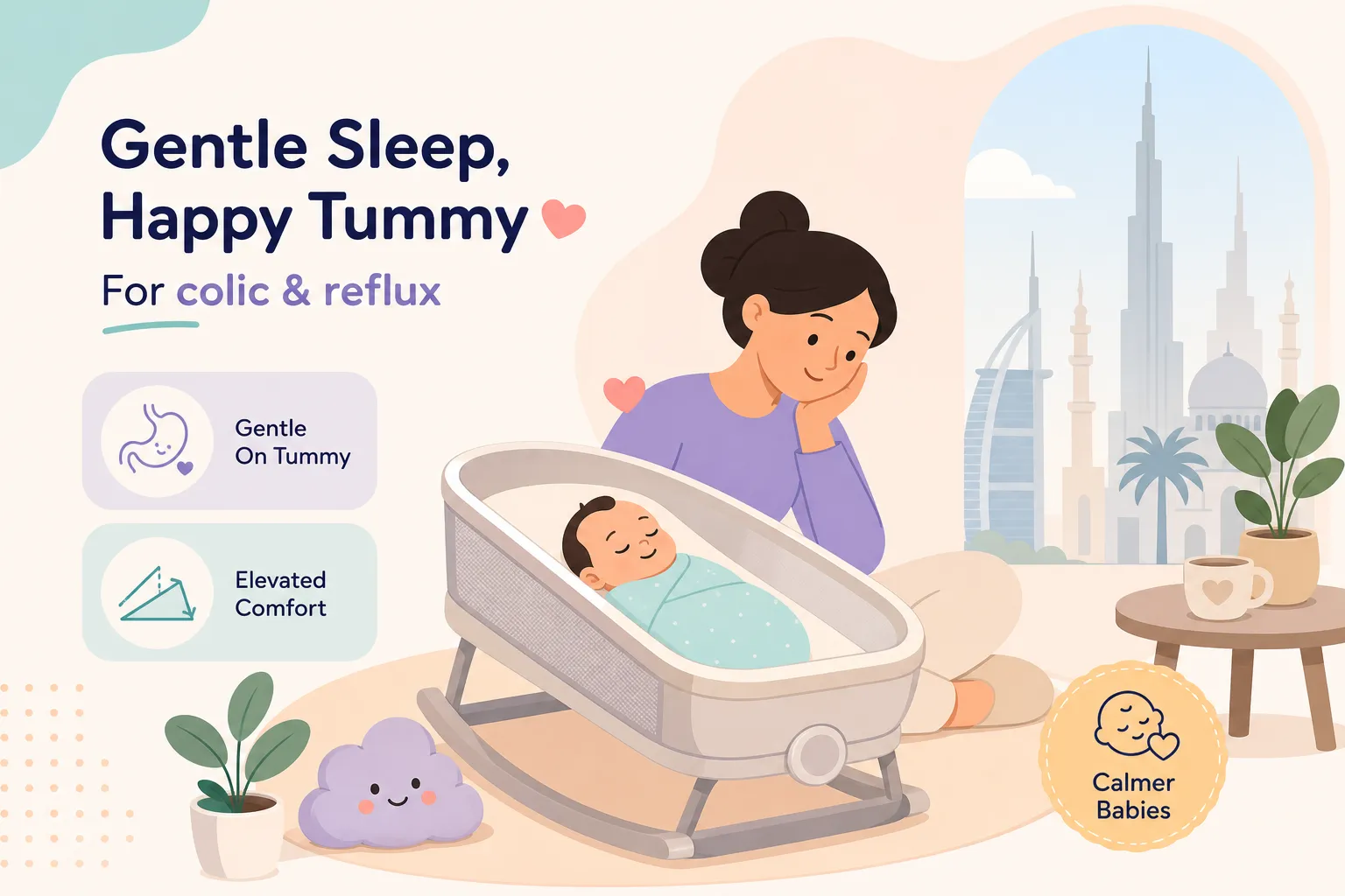 Best baby cradle for colic and reflux: a UAE guide
