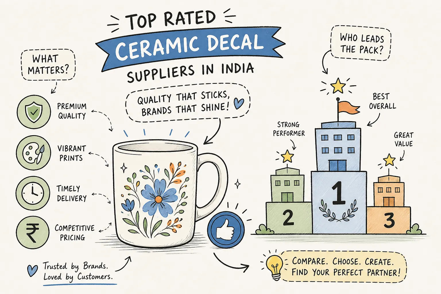 Best suppliers for custom ceramic decals in India, ranked and reviewed