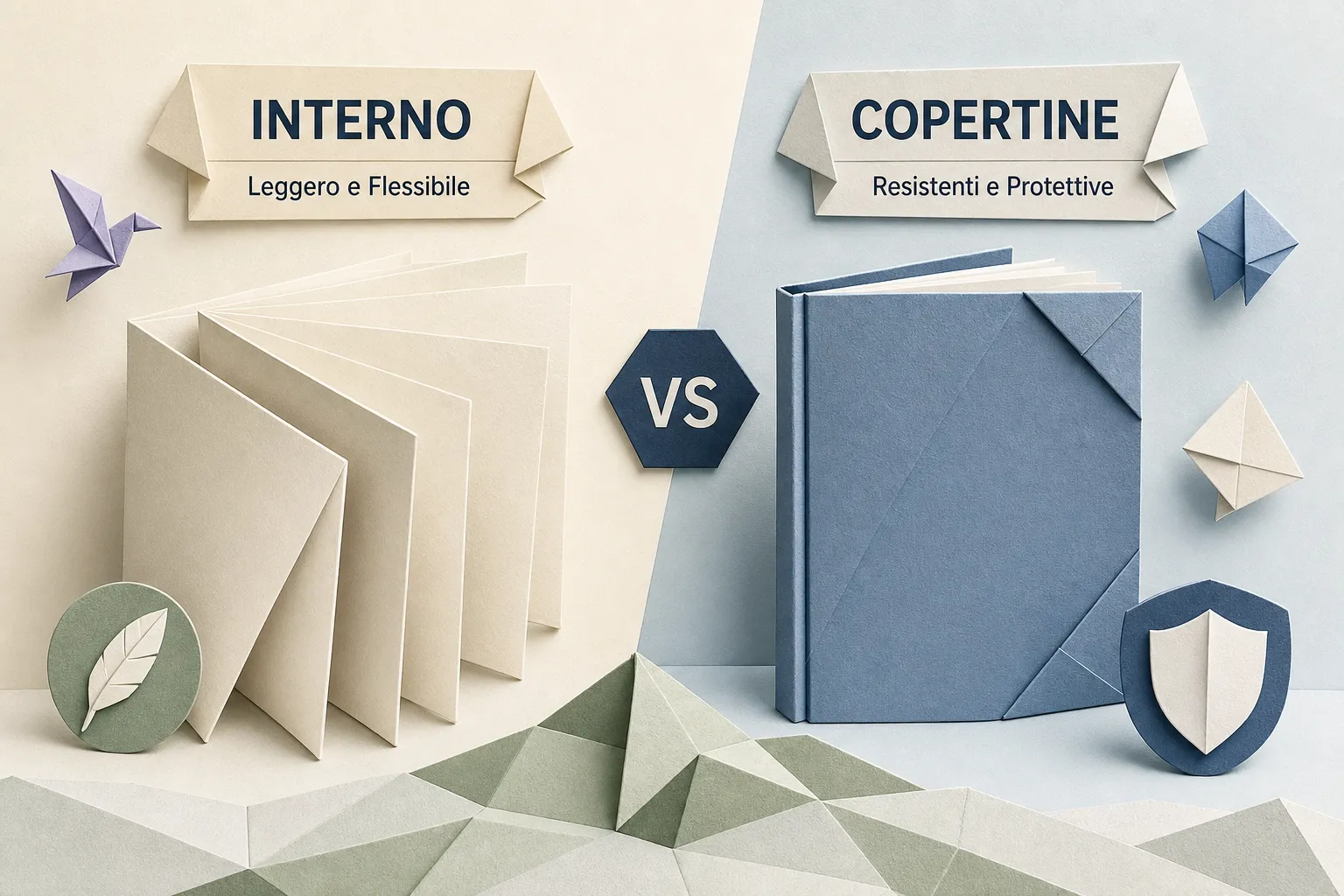 Carta per Rilegatura Interna vs Copertine: Qual è la Differenza?