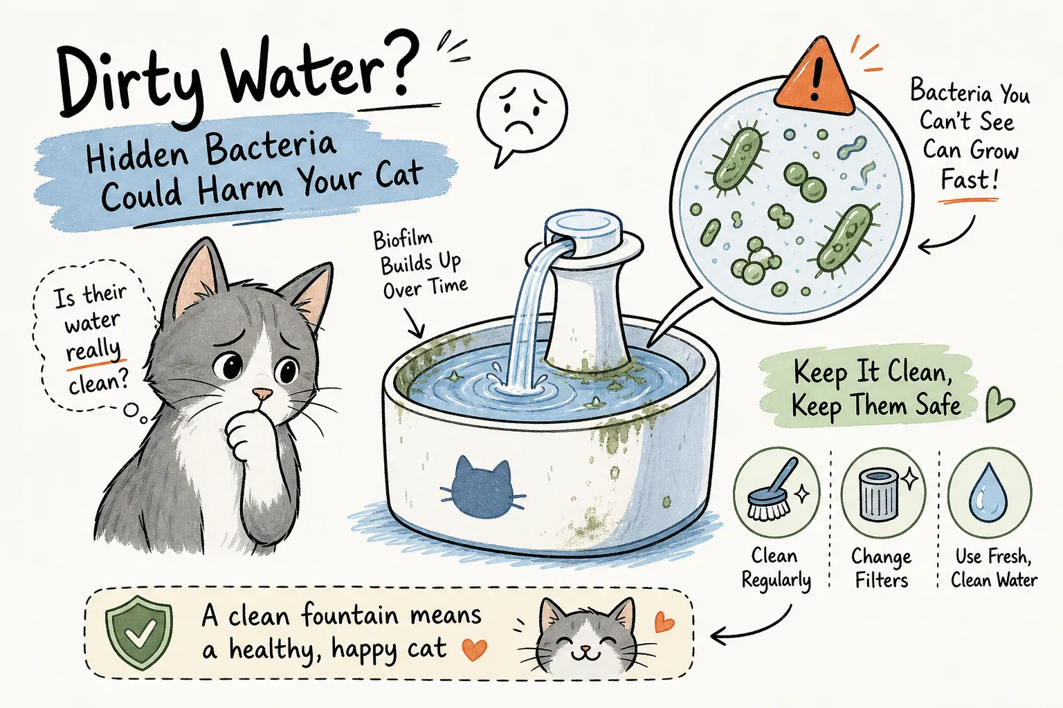 Cat Fountain Bacteria: Why It Grows & How to Stop It