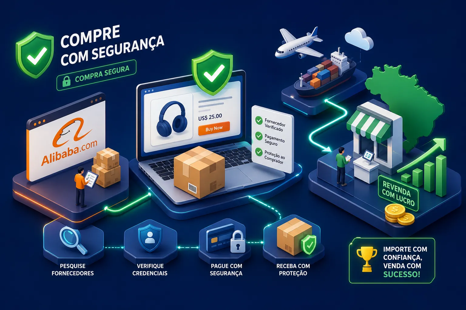 Como comprar no Alibaba com segurança para revender no Brasil