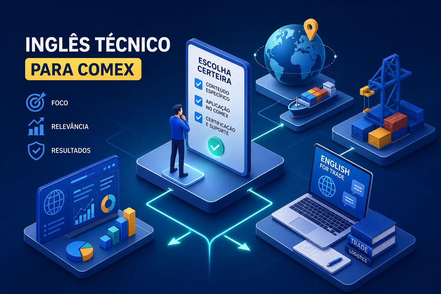 Como escolher o curso certo de inglês técnico para comex
