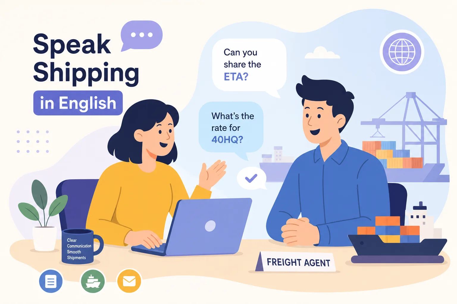 Como falar com agente de carga em inglês: frases e roteiros