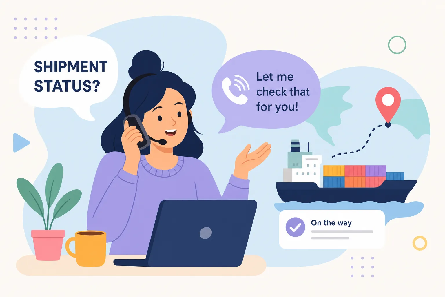 Como perguntar o status da carga em inglês por telefone