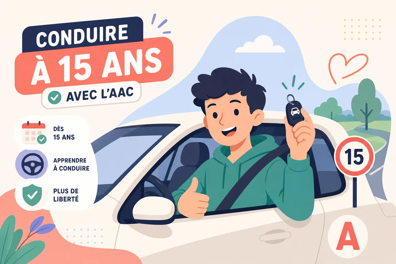Conduire à 15 ans en France : le guide complet de l'AAC