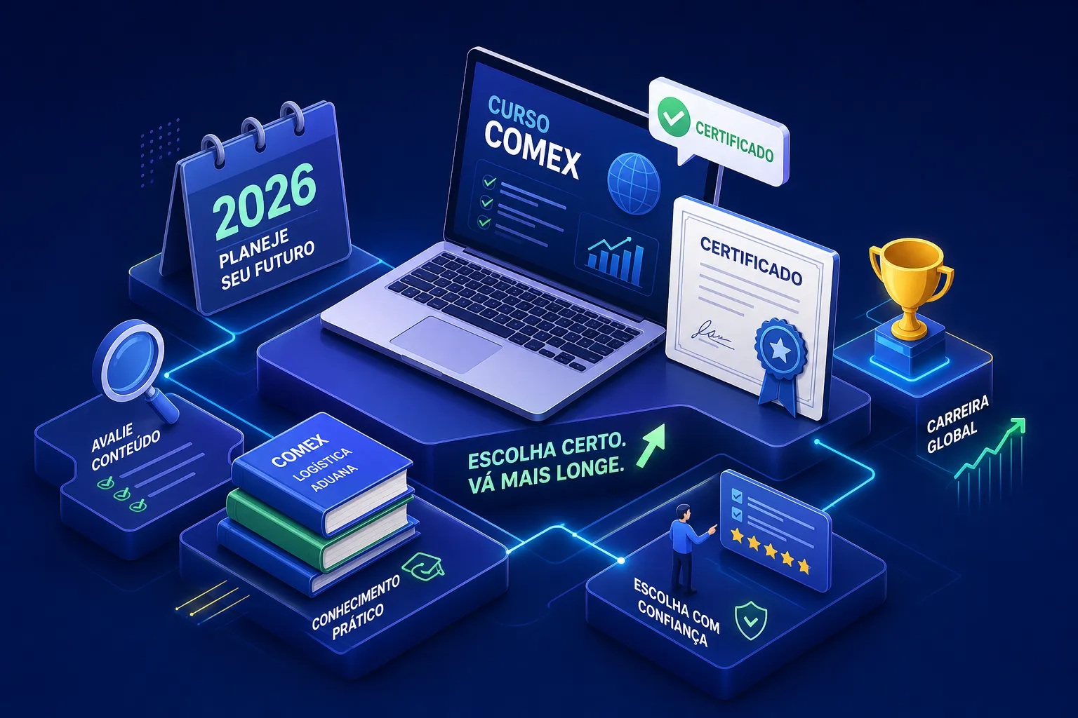 Curso comex com certificado: como escolher em 2026