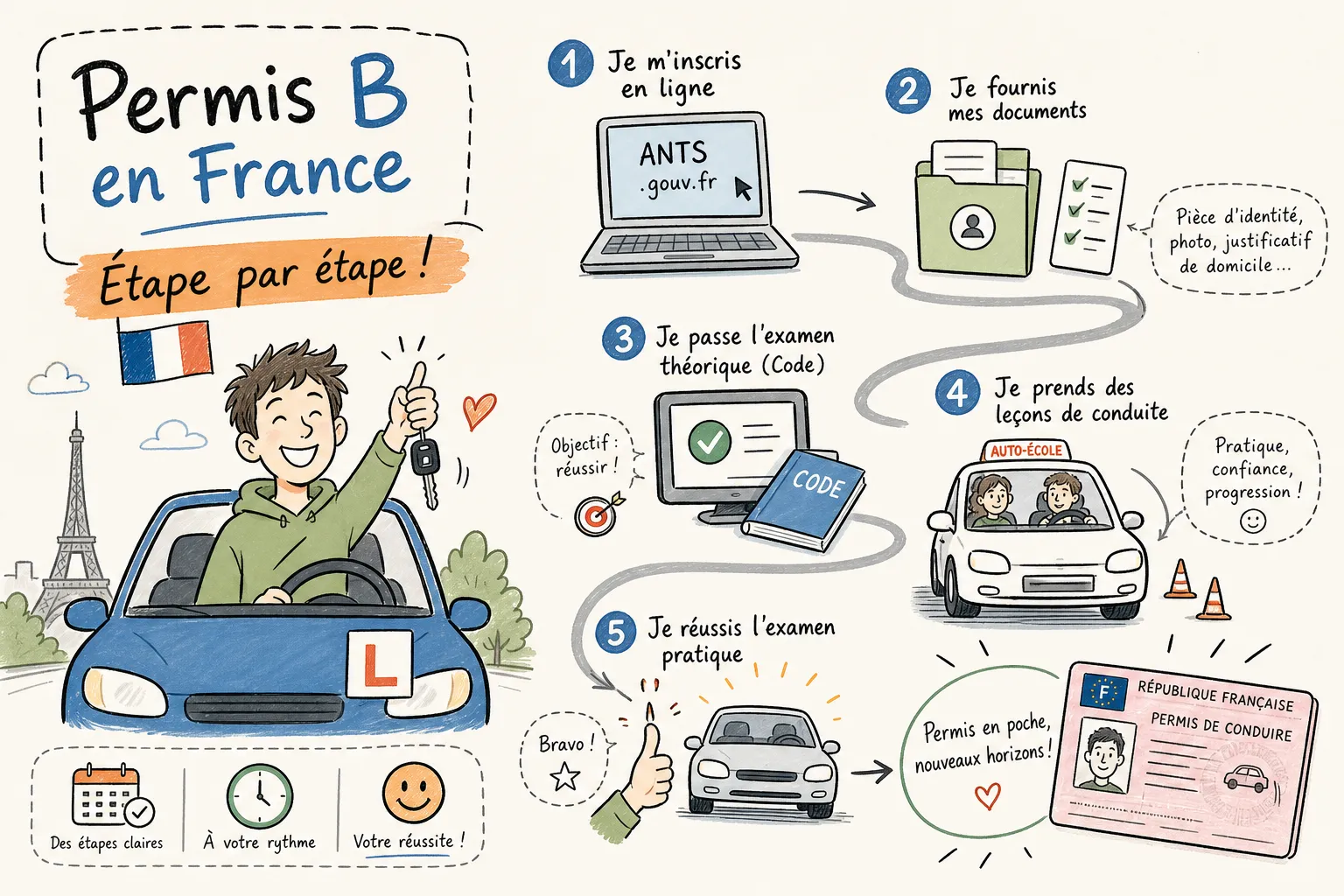 Démarches Permis B en France : Le Guide Étape par Étape