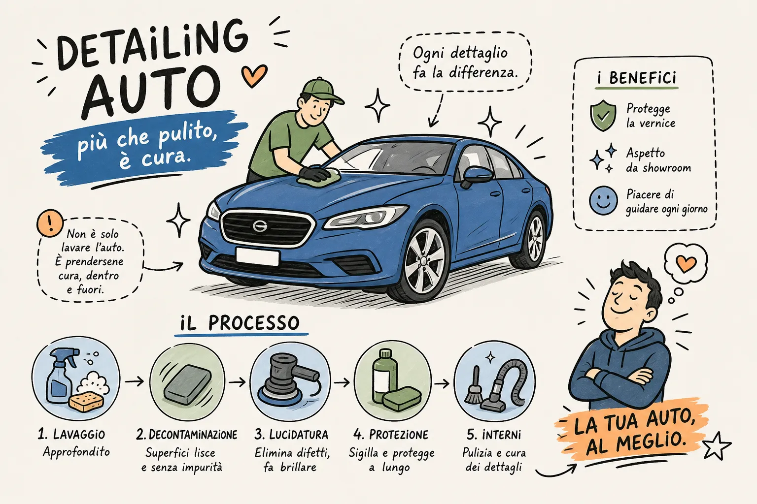 Detailing auto: cos'è e come si fa