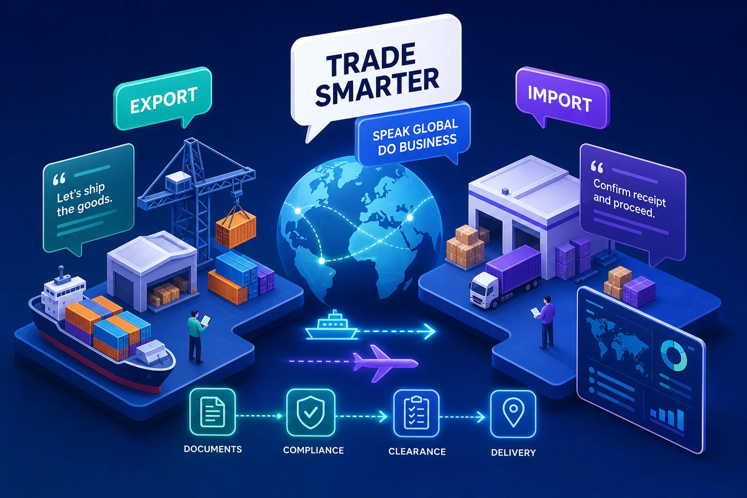 Frases em inglês para importação e exportação: guia prático