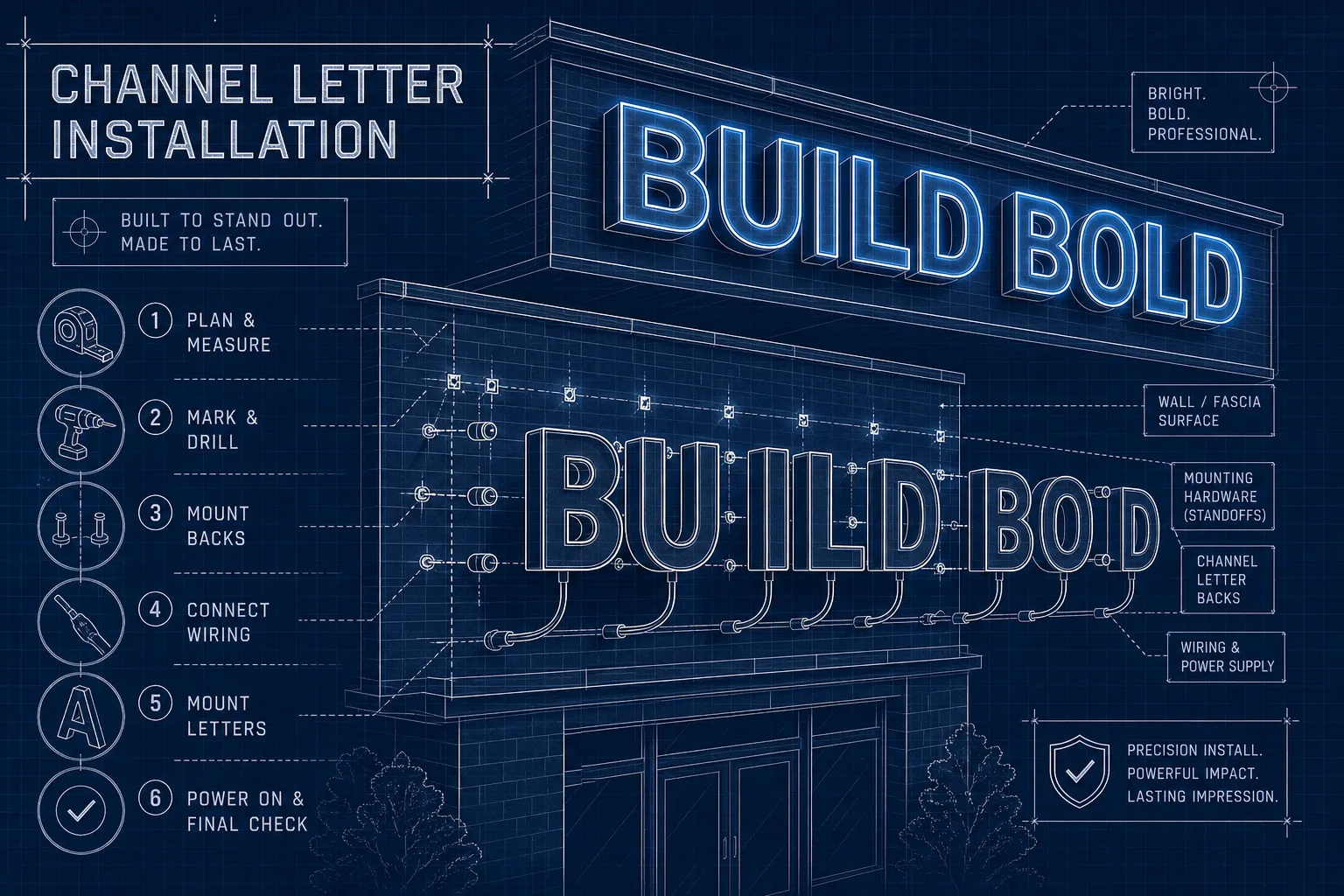How Channel Letters Are Installed: A Step-by-Step Guide