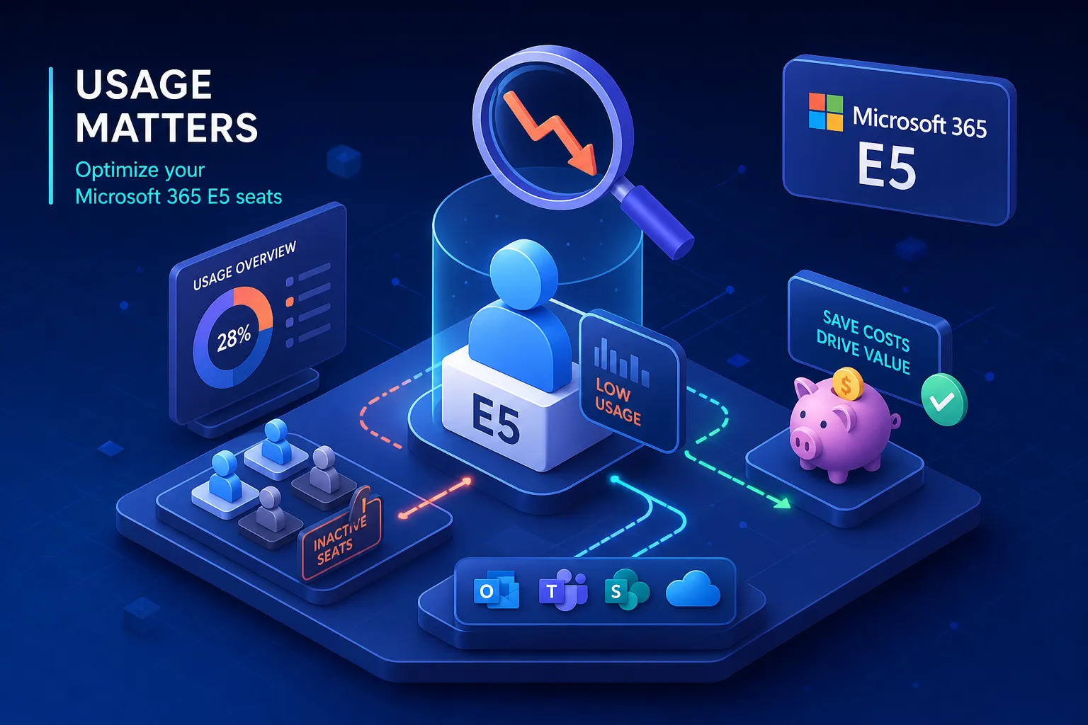How to define low usage for your Microsoft 365 E5 seats