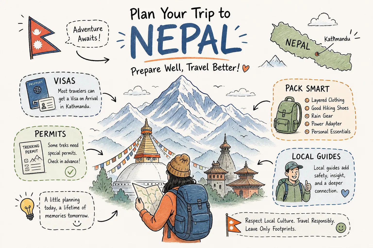 How to Plan Your Trip to the Country of Nepal: Visas, Permits, Packing, and Local Guides 1 How to Plan Your Trip to the Country of Nepal: Visas, Permits, Packing, and Local Guides