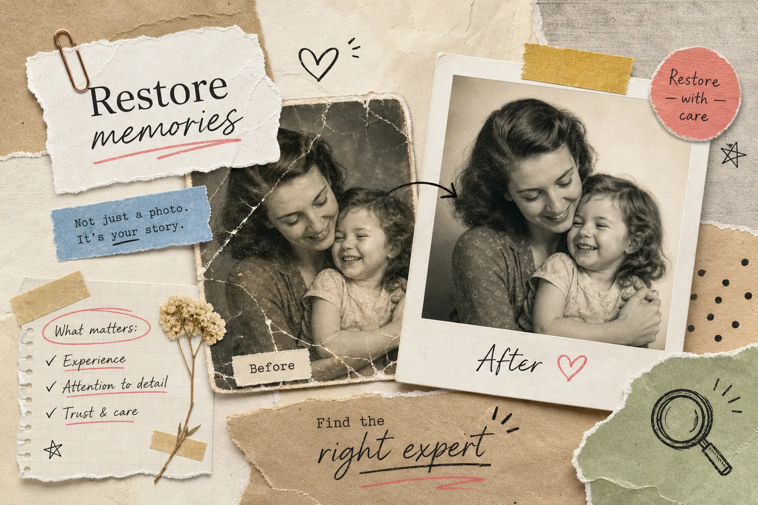 How to restore old photos locally: find the right expert