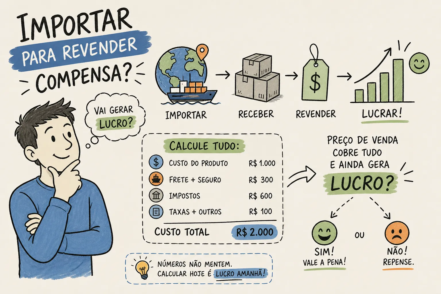 Importar para revender compensa? Aprenda a calcular Importar para revender compensa? Aprenda a calcular