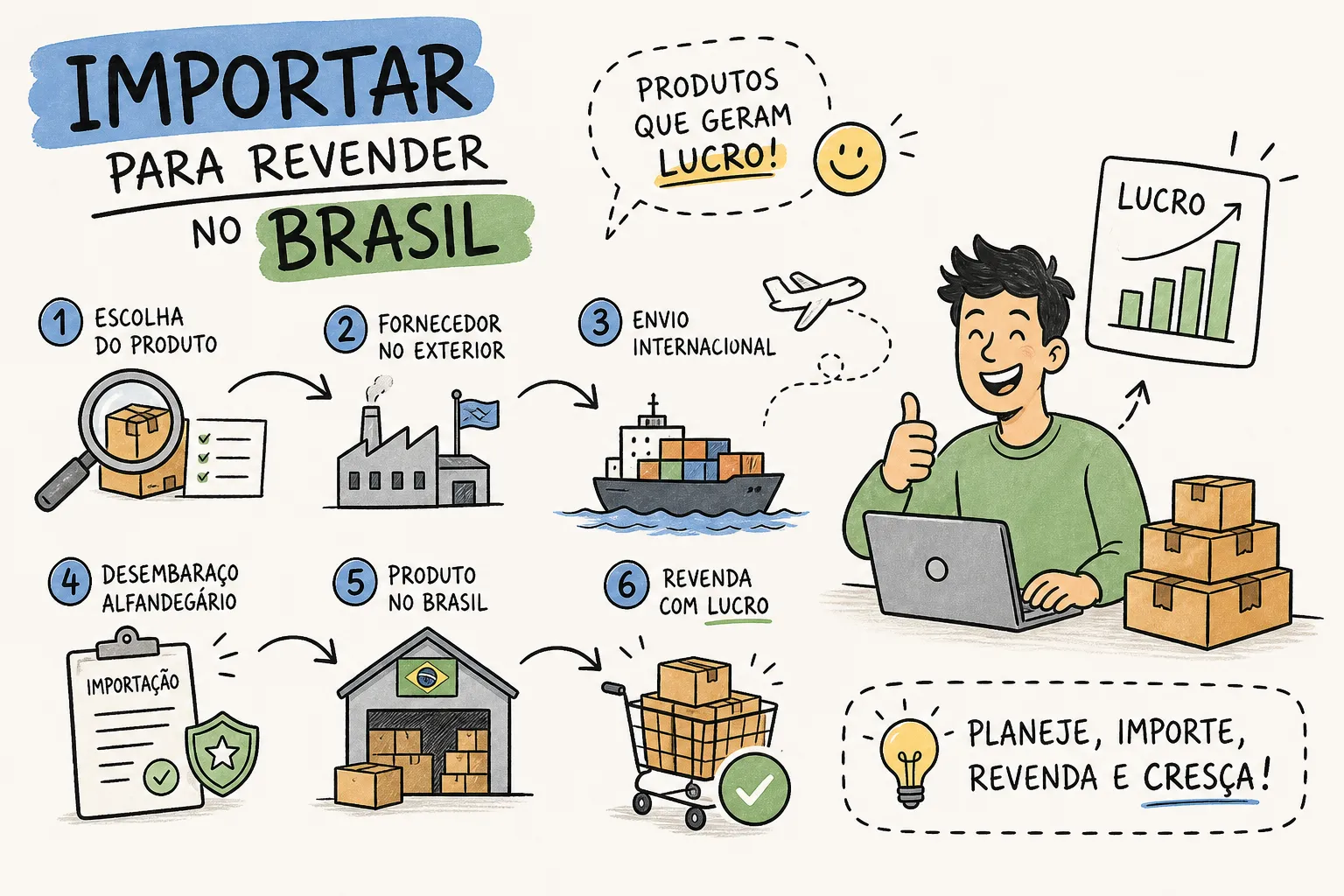 Importar para revender no Brasil: guia passo a passo