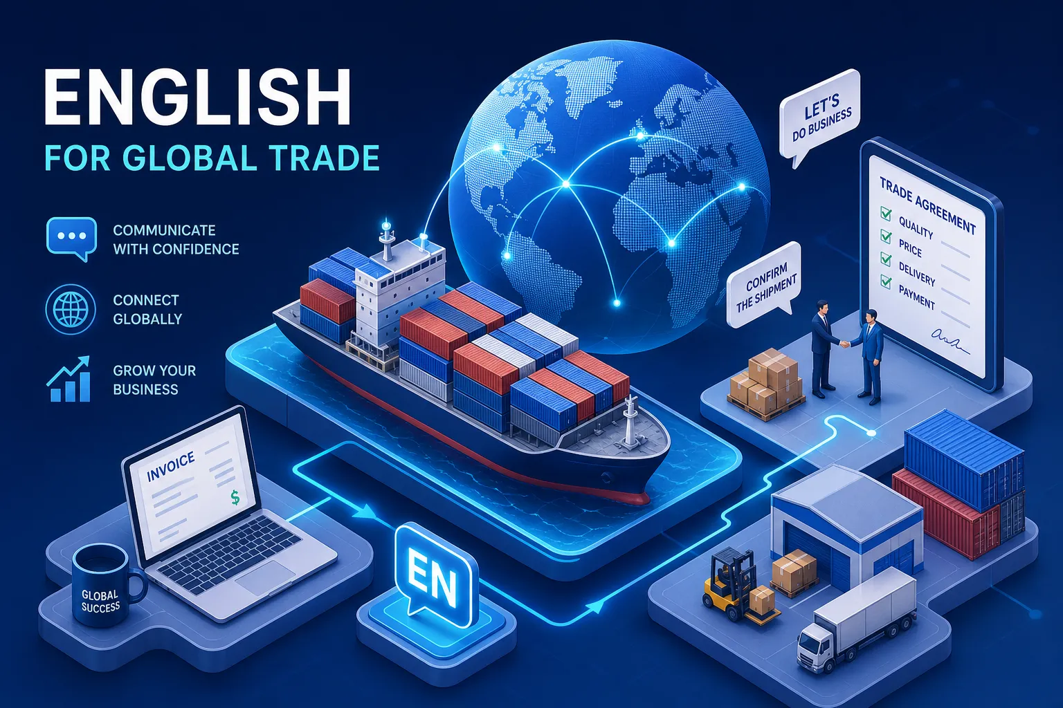 Inglês para comércio exterior: o guia prático completo