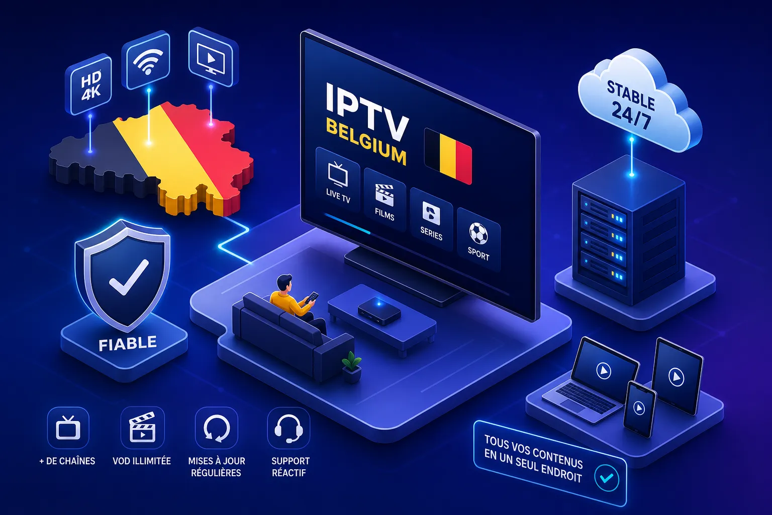 IPTV Belgium : le service IPTV fiable pour la Belgique