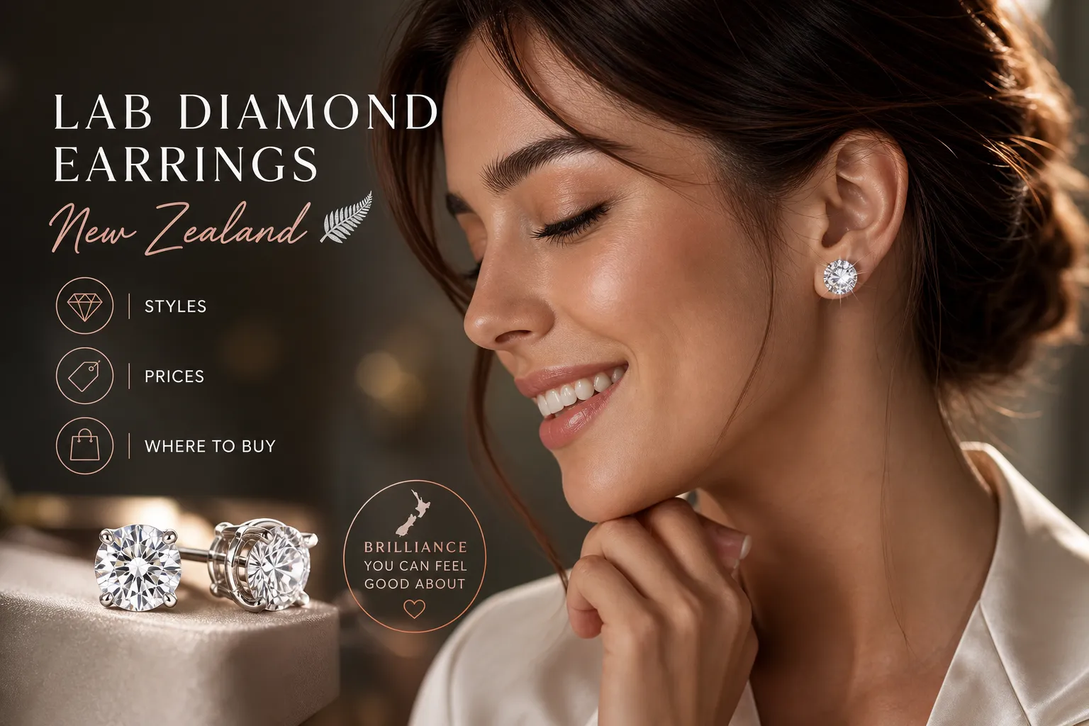 Lab-grown diamond earrings in a fine jewellery setting