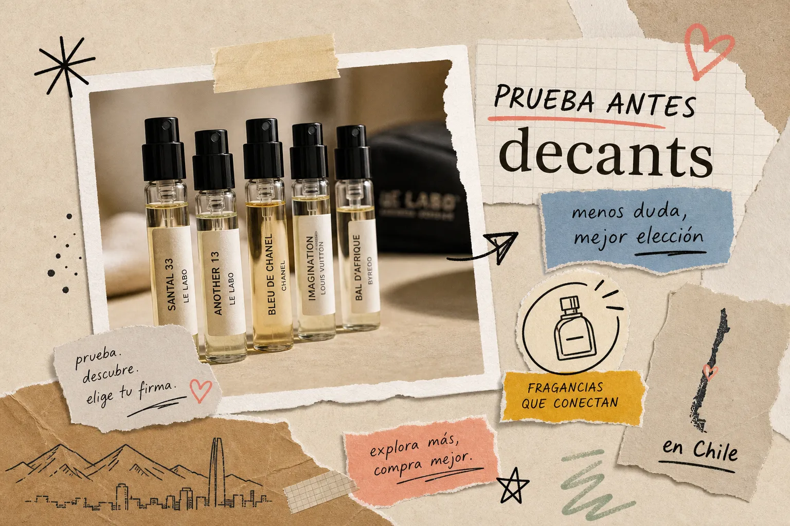 Los mejores decants de perfumes para probar en Chile