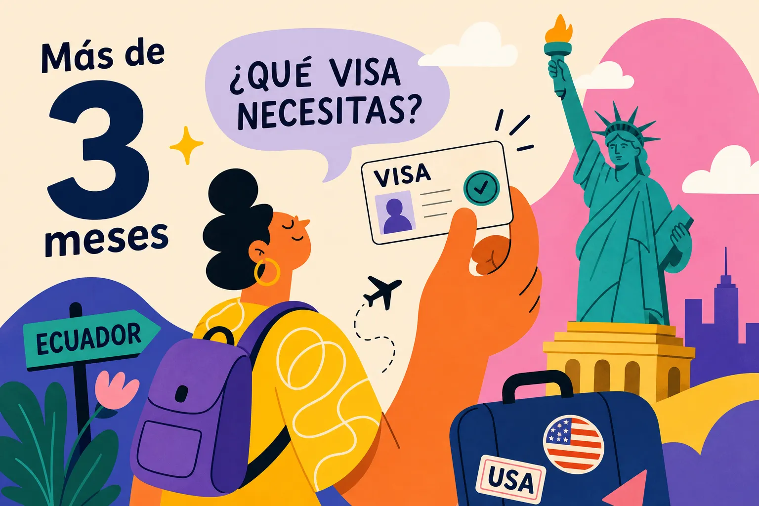 Más de 3 meses en EE. UU.: qué visa necesitas desde Ecuador y reglas I-94