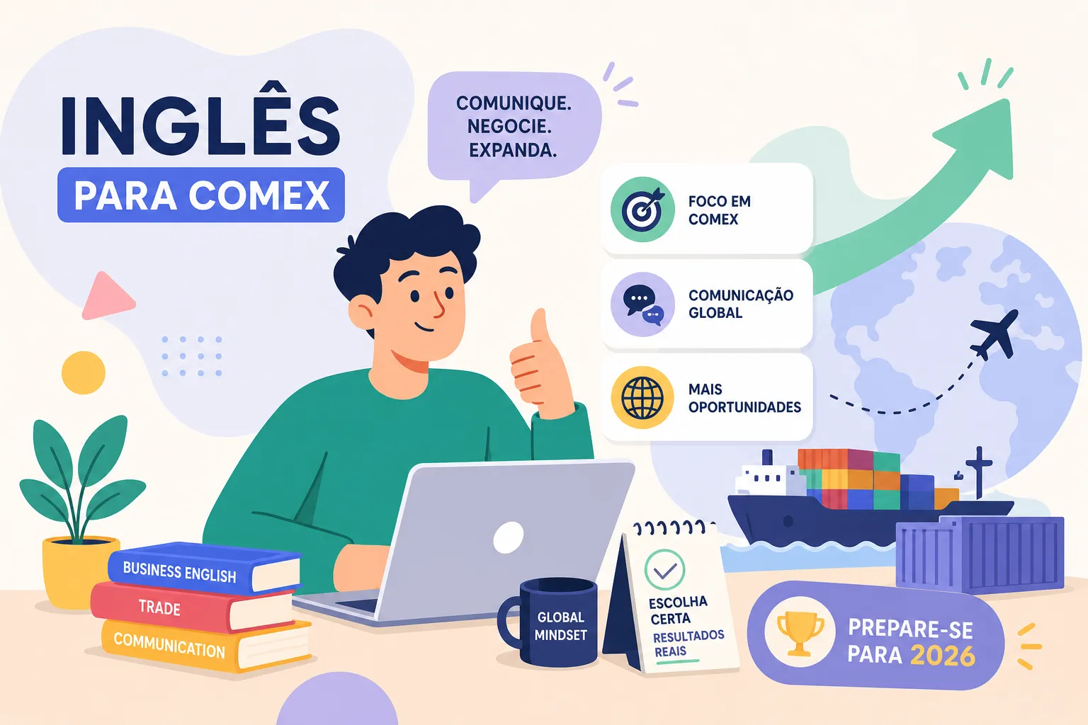 Melhor curso de inglês para comex: como escolher em 2026