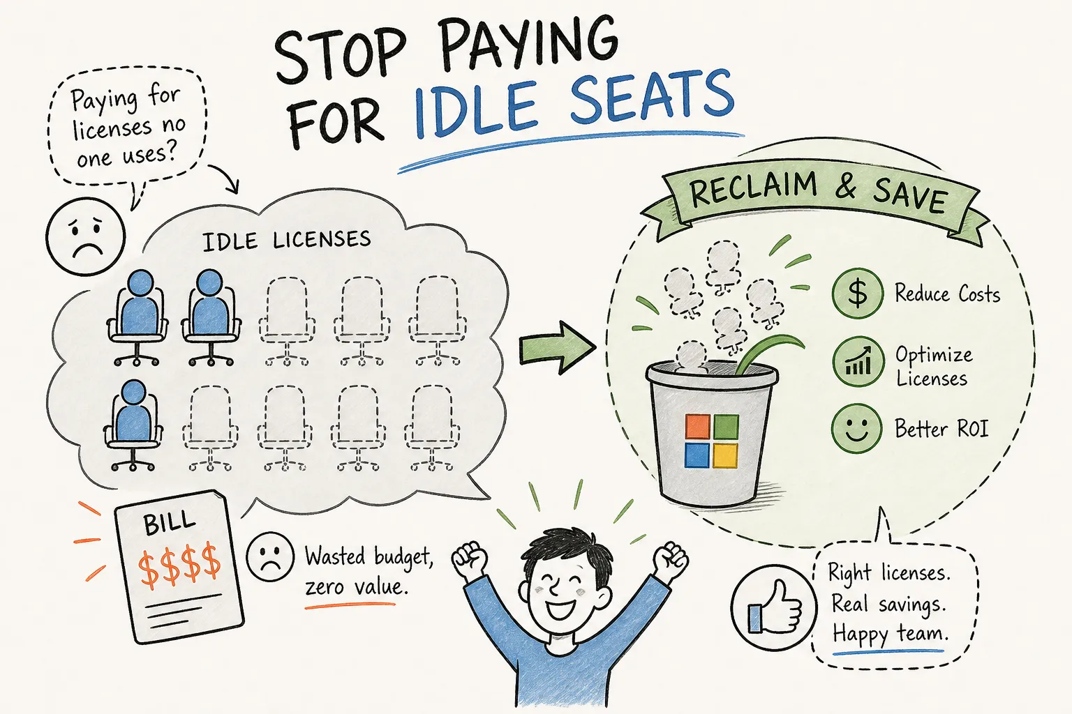 Microsoft license reclamation: stop paying for idle seats