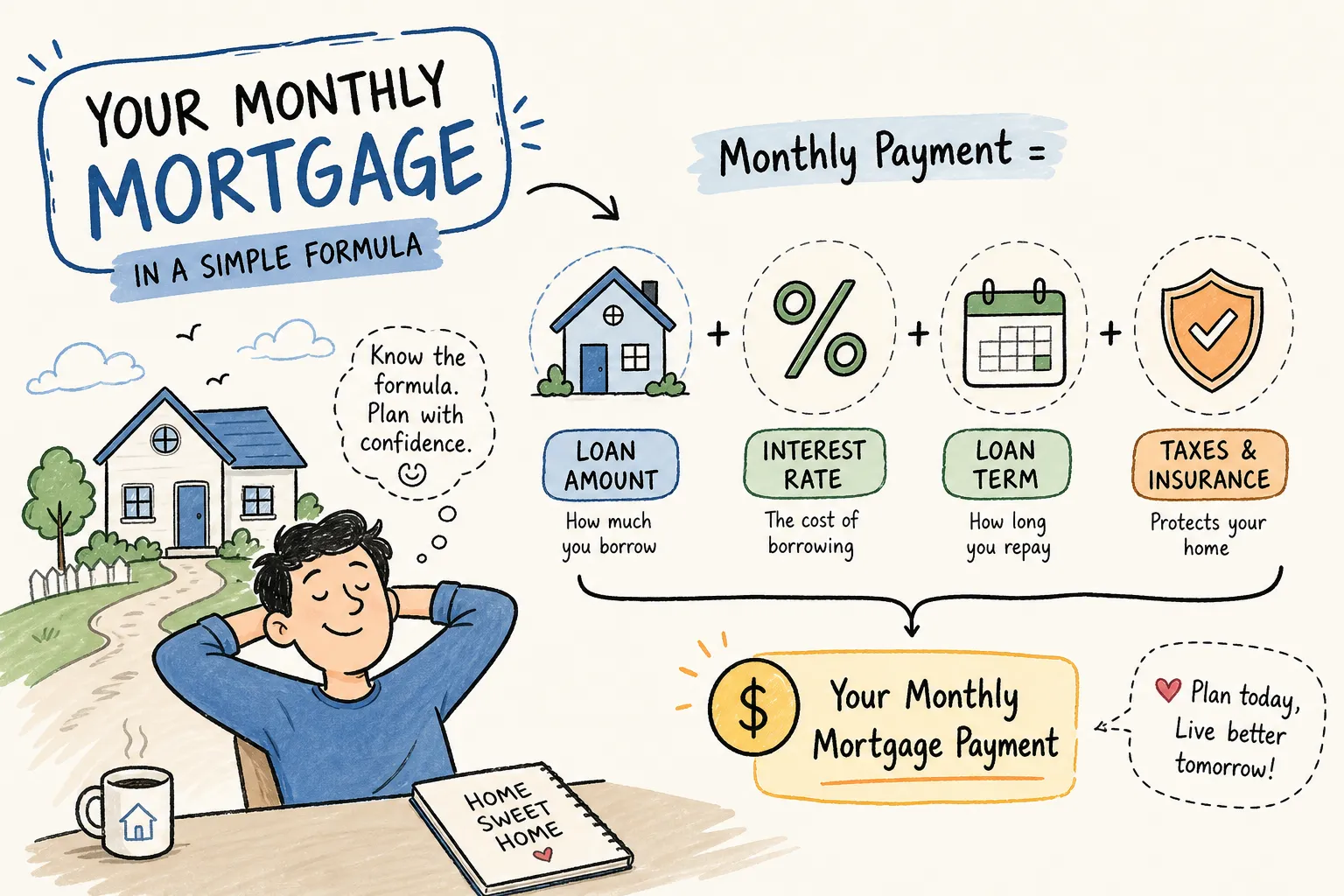 Monthly mortgage formula explained simply
