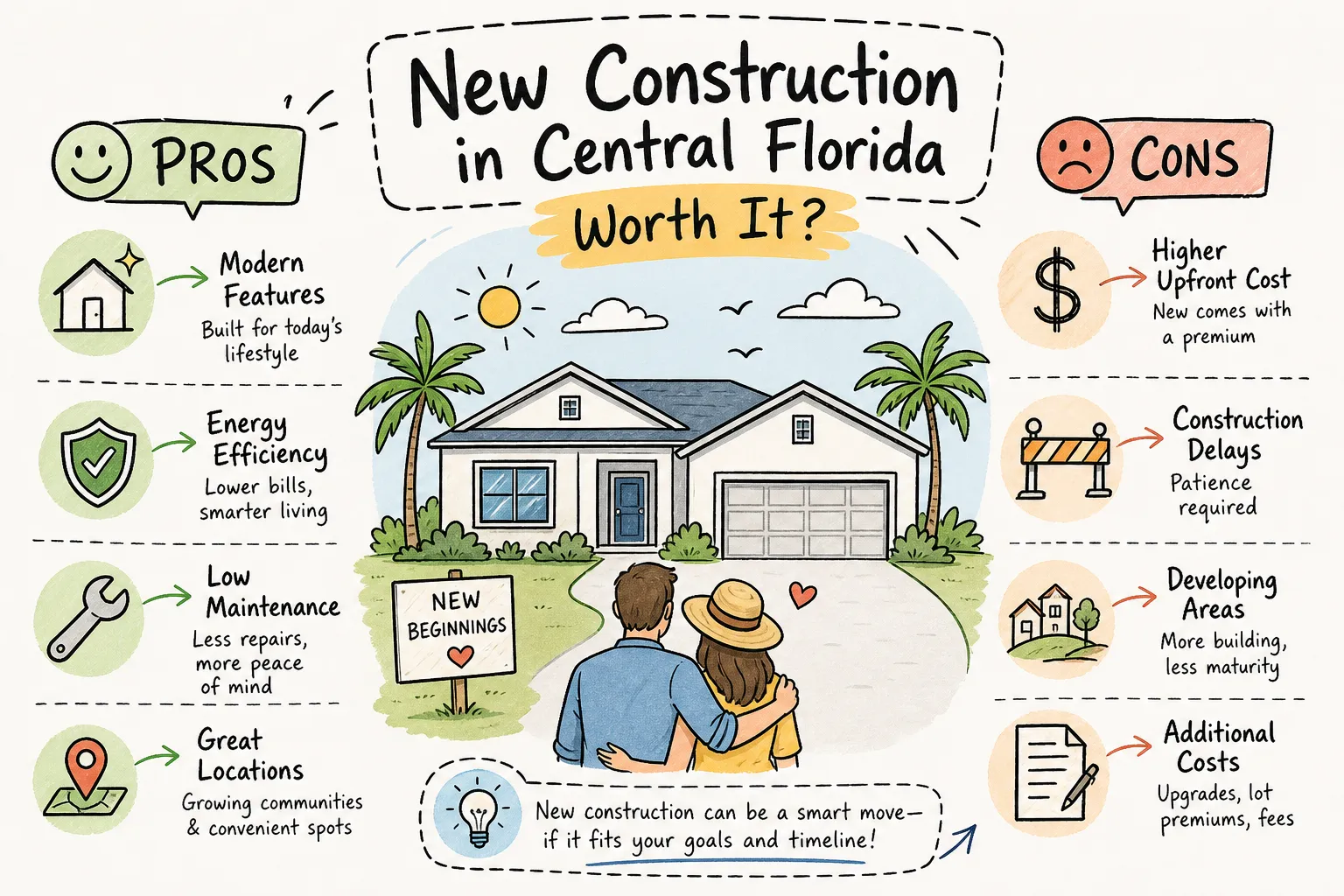 Pros and Cons of Buying New Construction in Central Florida