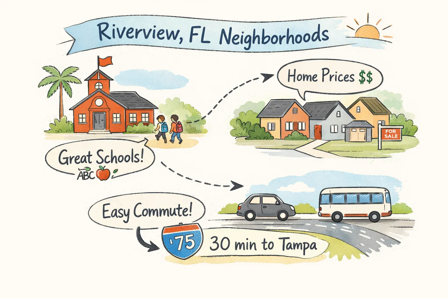 Riverview FL neighborhoods guide: schools, price and commute