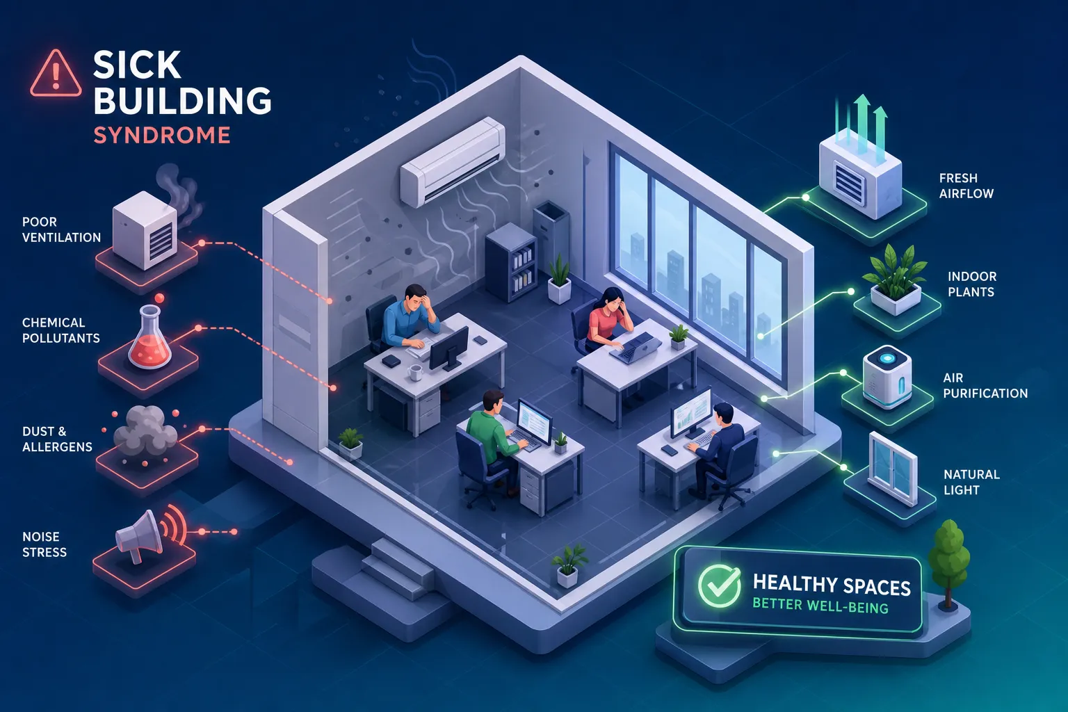Sick building syndrome: sintomi, cause e come prevenirla