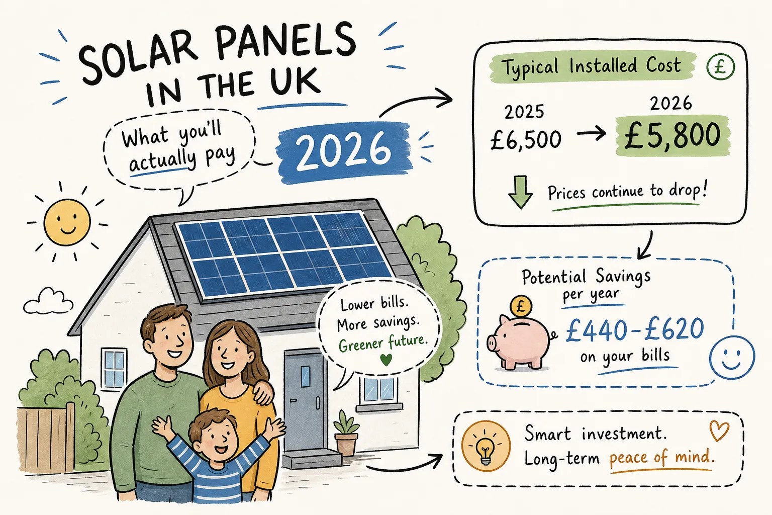 Solar panel cost UK: what you'll actually pay in 2026