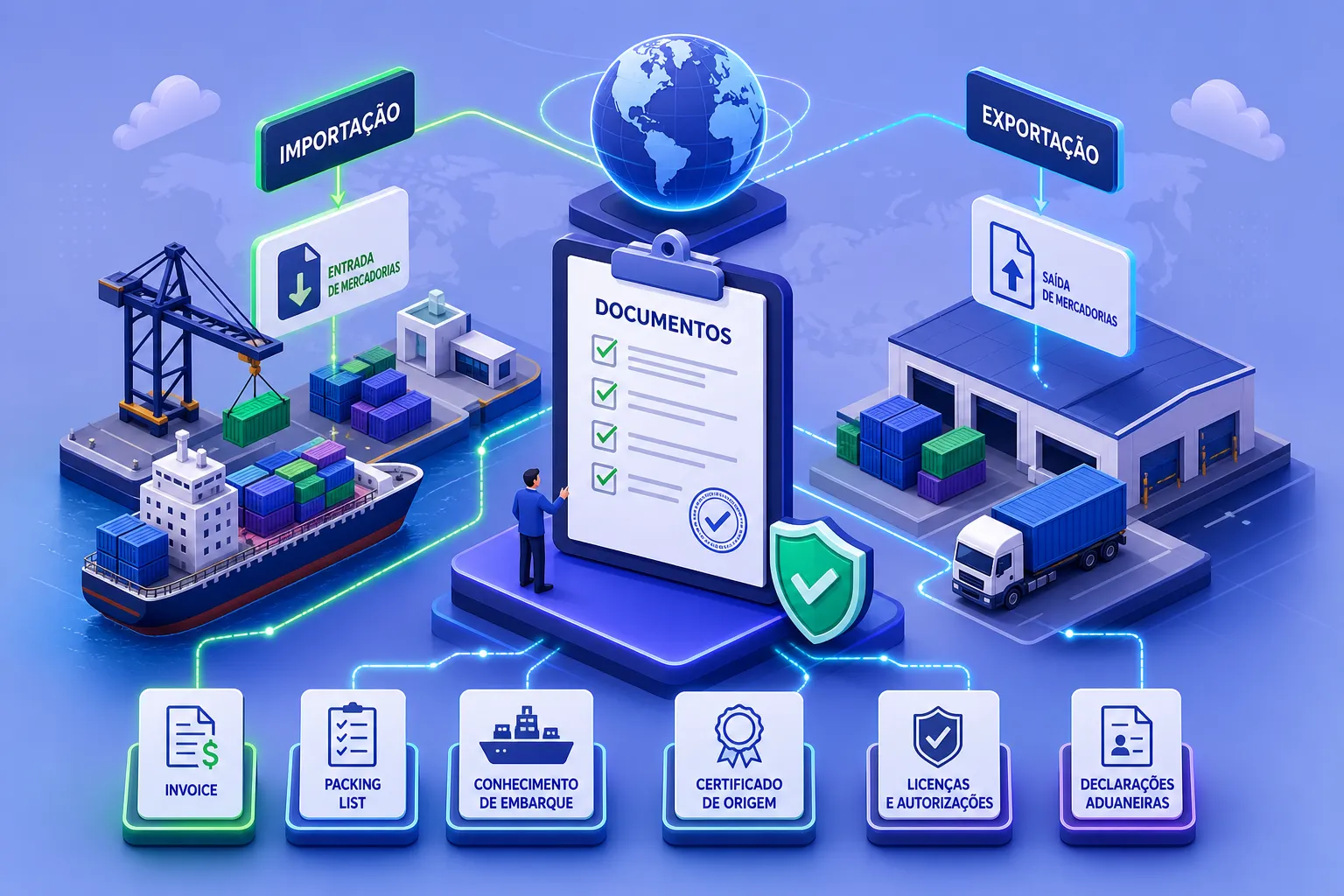 Todos os documentos de importação e exportação no Brasil