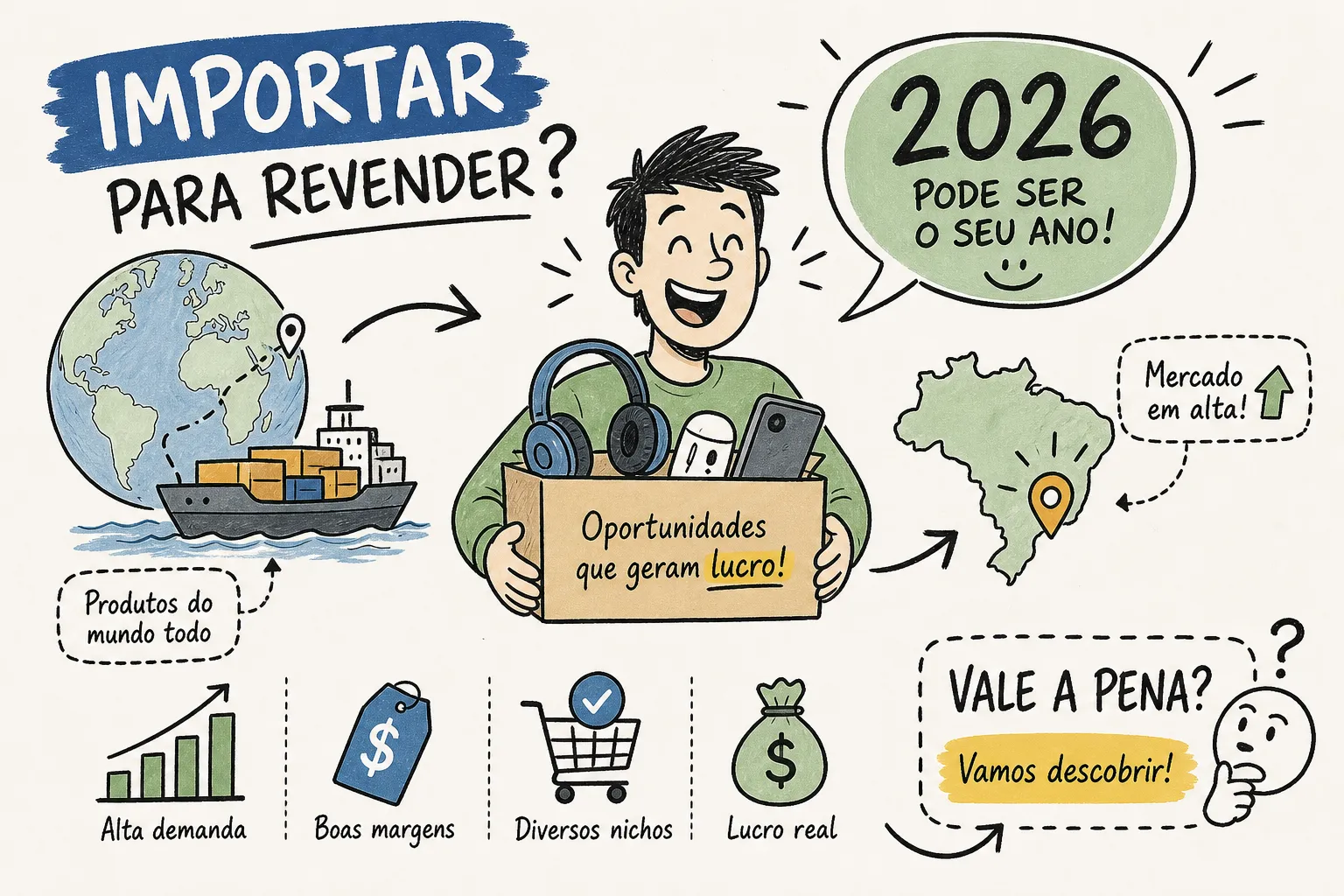 Vale a pena importar para revender no Brasil em 2026?
