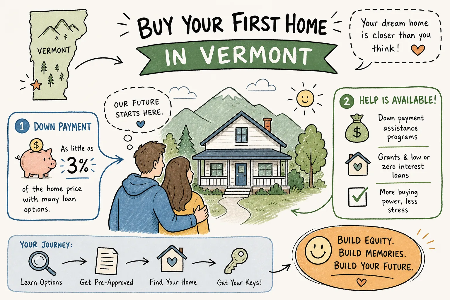 Vermont first-time home buyer down payment guide 2026
