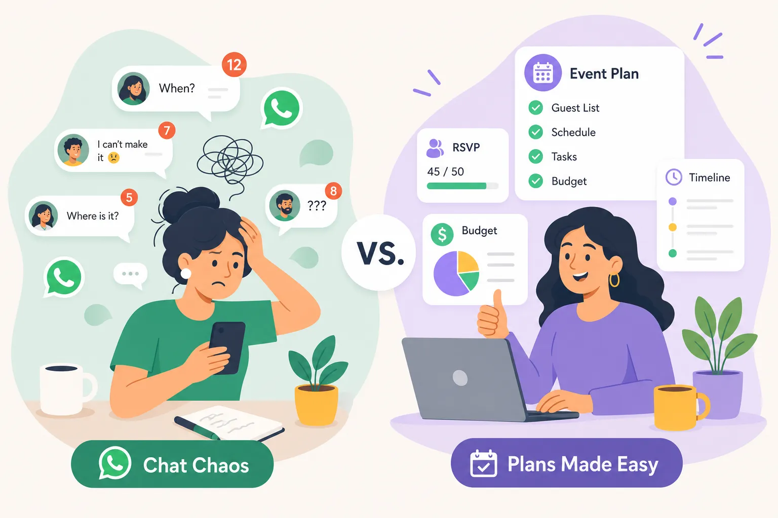 WhatsApp vs. Event Planning Apps: The Honest Breakdown