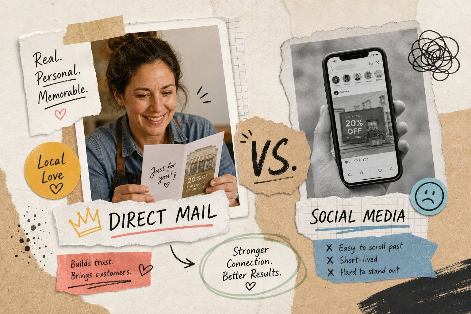 Why direct mail outperforms social media for local businesses